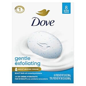 Dove Exfoliating Beauty Bar Soap, 8-Count 3-Pack, $20.10 with Subscribe & Save