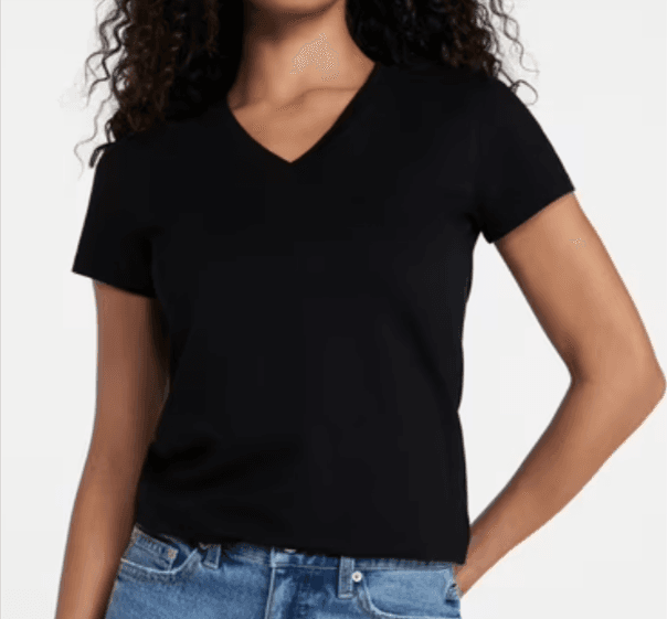 Walmart Offers 50% Off on Time and Tru Women's Slim V Neck Tee
