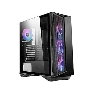 MSI MPG GUNGNIR 111R Mid Tower Gaming PC Case w/ 4x 120mm ARGB Fans $44.20 + Free S&H w/ Amazon Prime