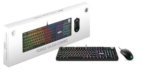 Save 14% on MSI Forge GK320 Gaming Keyboard & Mouse Set