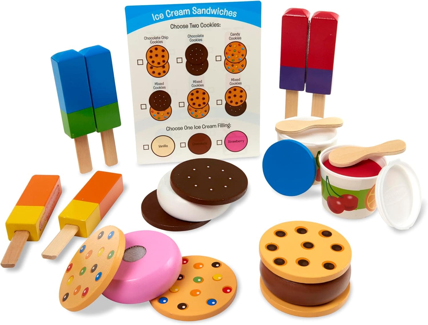Melissa & Doug Frozen Treats Ice Cream Play Set - 24 Pieces