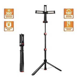 Husky 2200-Lumen Tripod LED Work Light w/ Adjustable Triple Lamp Heads $50 + Free S&H