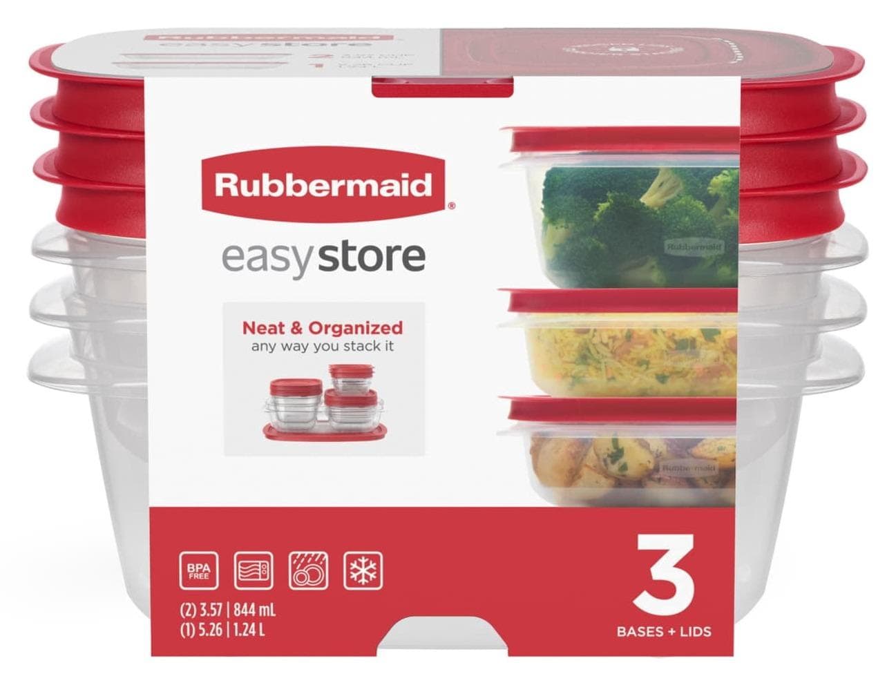 Space-Saving Rubbermaid Containers - 16% Off 3-Pack
