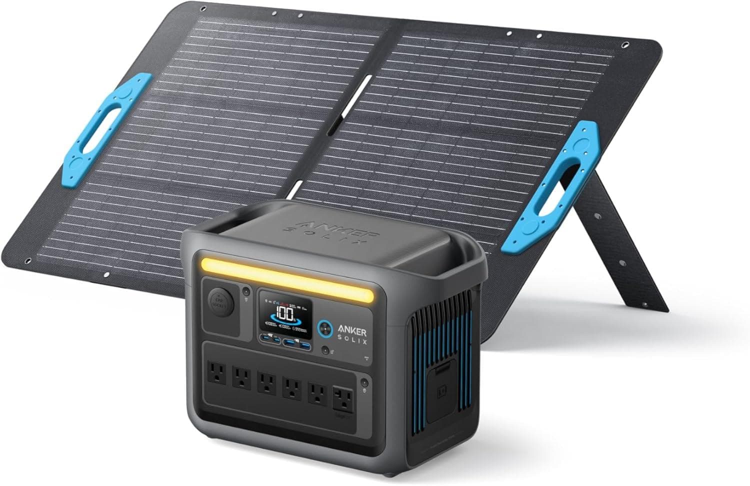 Anker Portable Power Station with 100W Solar Panel