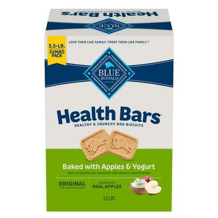 Blue Buffalo Health Bars Crunchy Dog Biscuits, Apples & Yogurt, 3.5-lb. Box