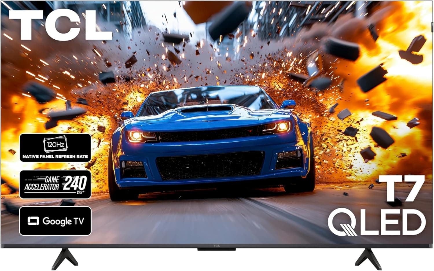 55" 4K QLED TV with Google TV and Dolby Atmos