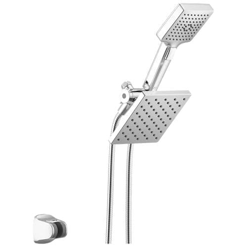 Delta 2-in-1 Dual Shower Head with 4-Setting Handheld Spray
