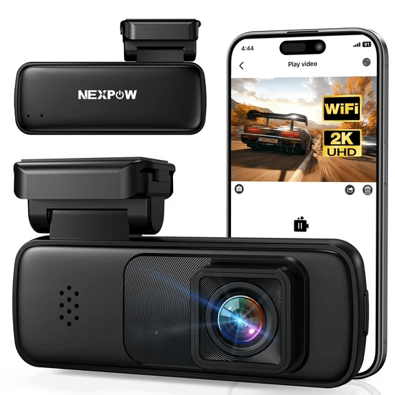 NEXPOW 2K WiFi Front Dash Cam with Voice Control Walmart