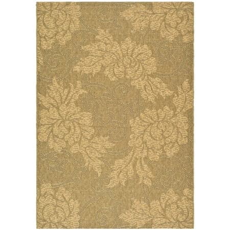 Safavieh Courtyard Adrian Floral Indoor/Outdoor Area Rug, Gold/Natural, 5'3" x 7'7"