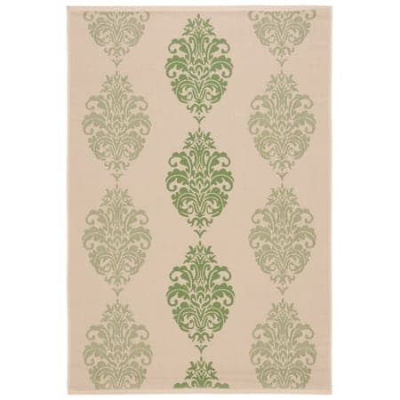 Safavieh Courtyard Jenny Medallion Indoor/Outdoor Area Rug, Natural/Olive, 5'3" x 7'7"