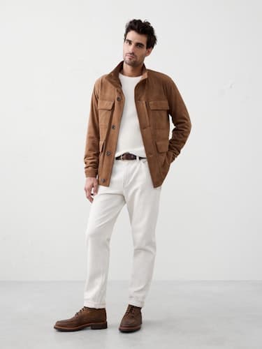 Vegan Suede Field Jacket from Banana Republic Factory