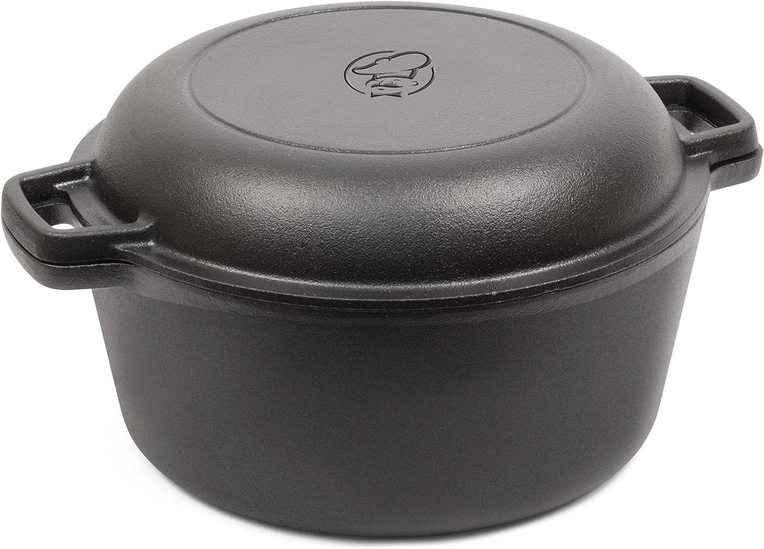 53% Off Cuisinart 5-Quart Cast Iron Dutch Oven with Skillet Lid