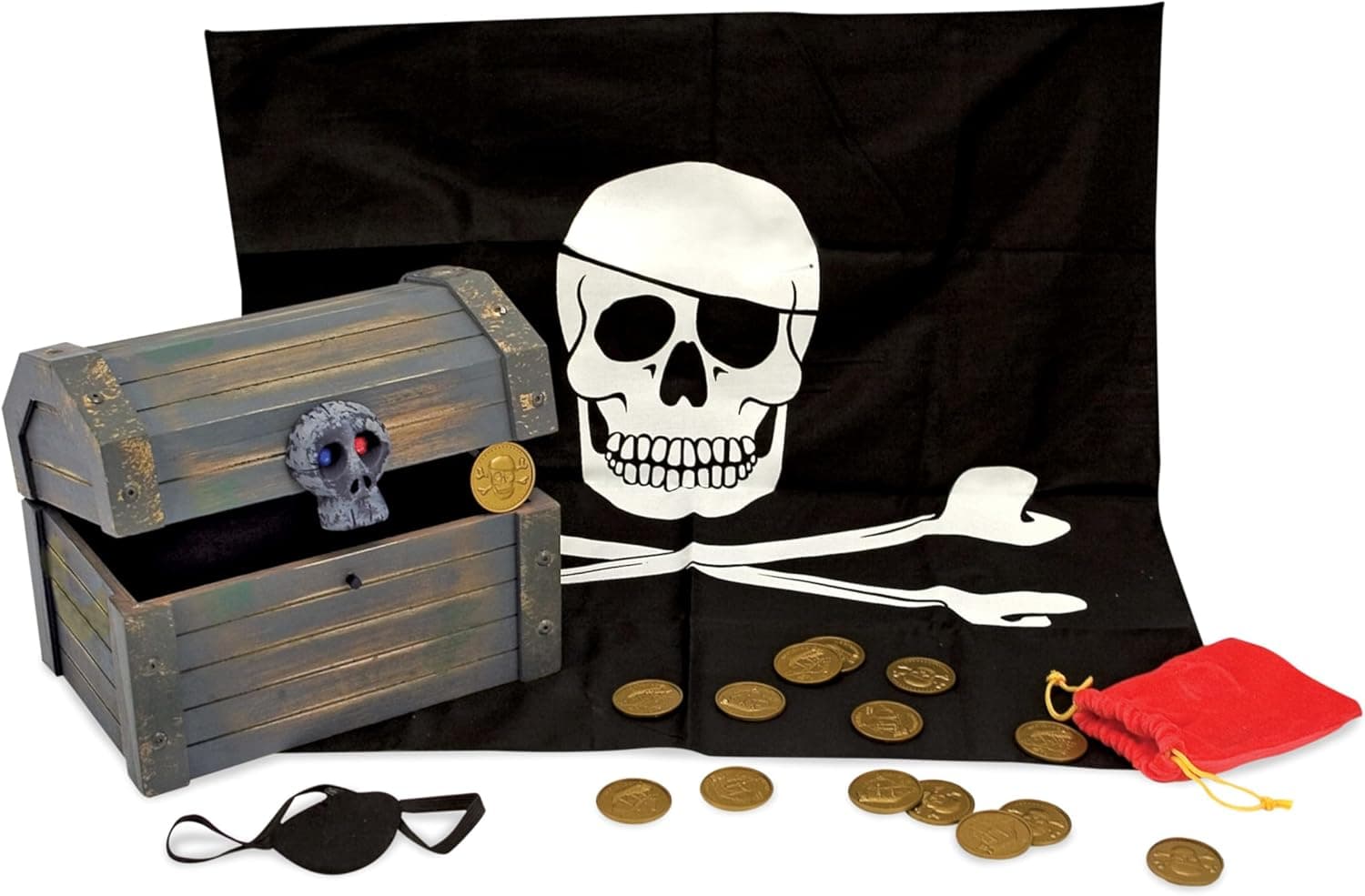 Ahoy, Matey! Melissa & Doug Wooden Pirate Chest for Endless Imagination
