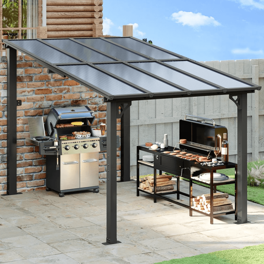 Create an Outdoor Oasis with a Reinforced-Aluminum Sloped Pergola for $214