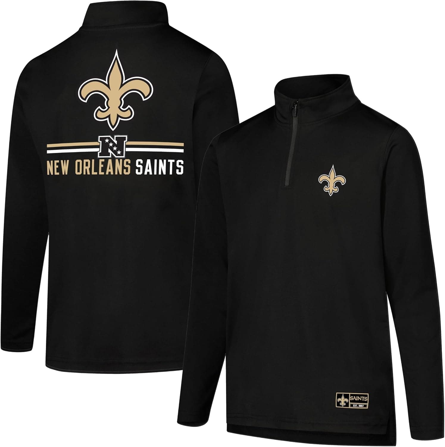 NFL Youth Super Soft Zip Tee - New Orleans Saints