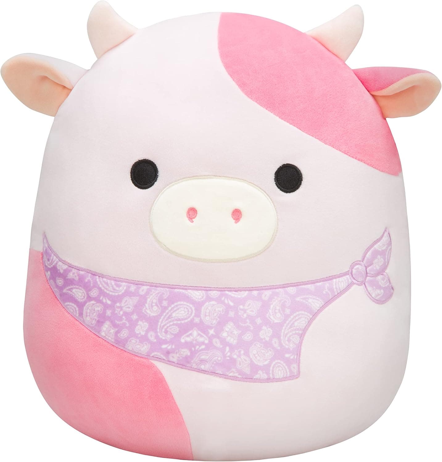 Squishmallows Plush Cow with Bandana - Ultrasoft Comfort
