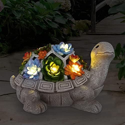 Decorative Solar Turtle Garden Statue - 50% Off