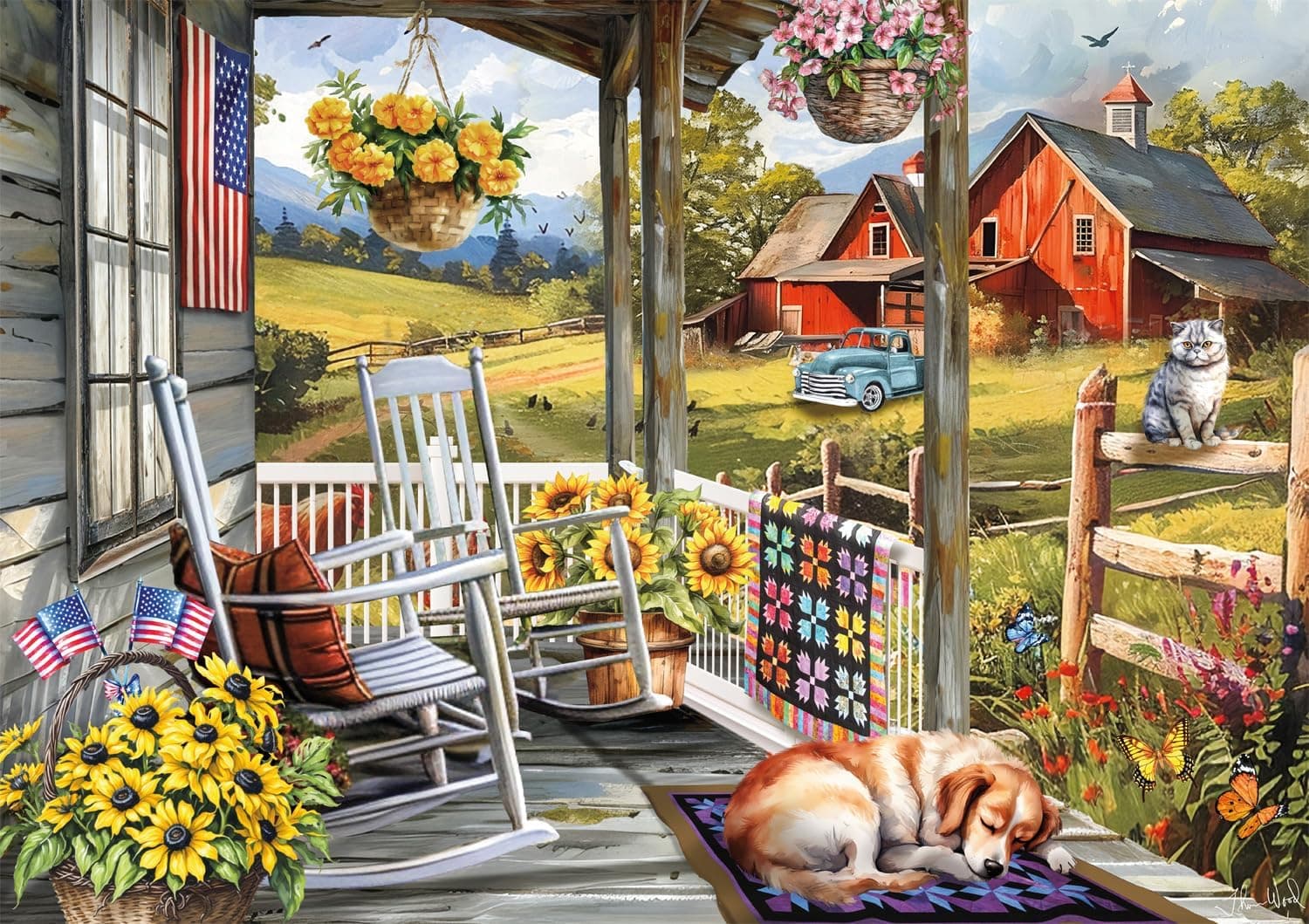 Relax with 500-Piece Buffalo Games Puzzle - Vibrant Artwork