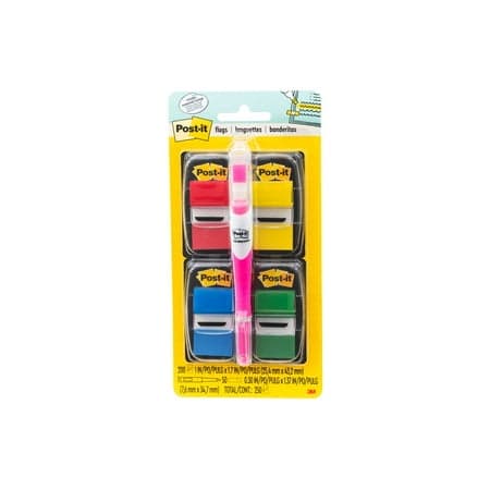 Post-it Flag Value Pack with Bonus Highlighter, 1" Flags