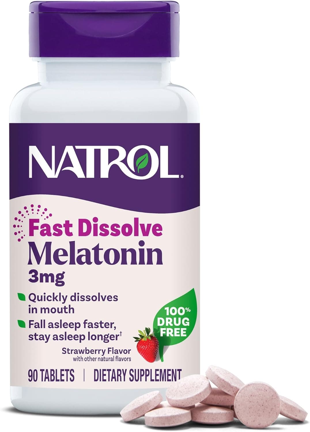 Natrol Melatonin Strawberry Tablets: Sleep Better, Naturally