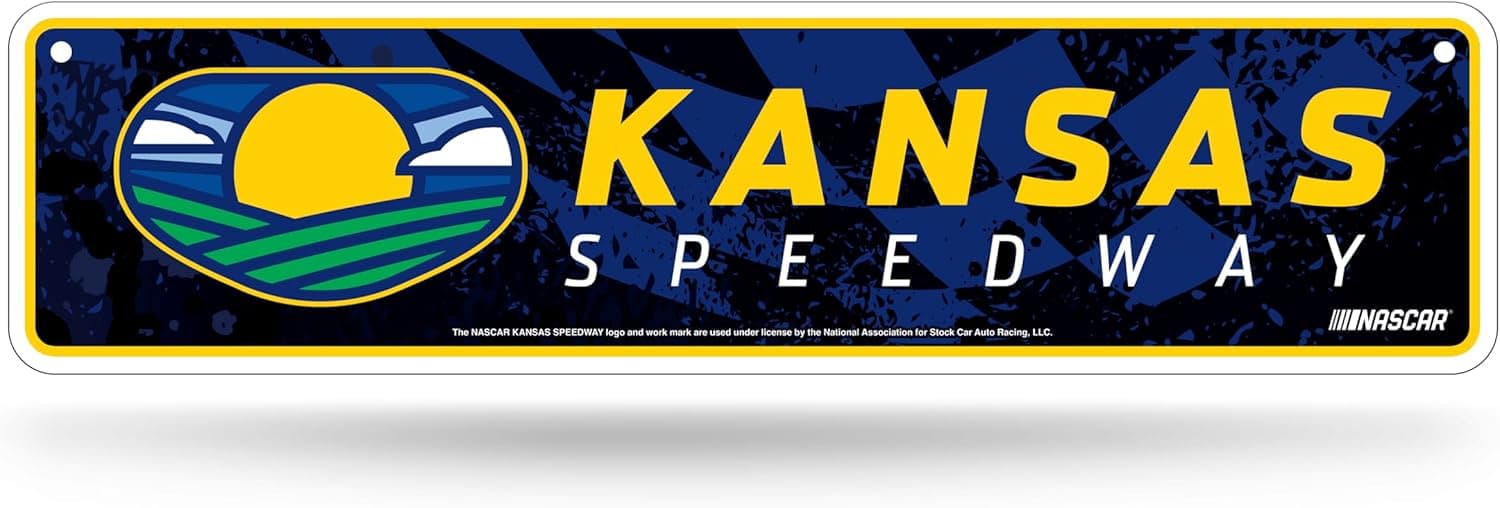 Elevate Your Space with Rico Industries NASCAR Racing Kansas Speedway Metal Sign
