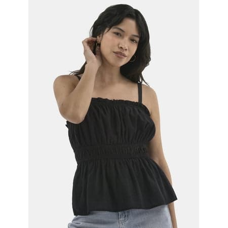 Time and Tru Women's Smocked Tank Top, Sizes XS-XXXL