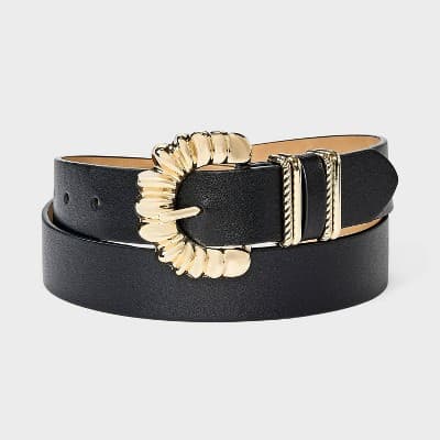 Organic Buckle and Harness with Loop Belt - A New Day™ Black L
