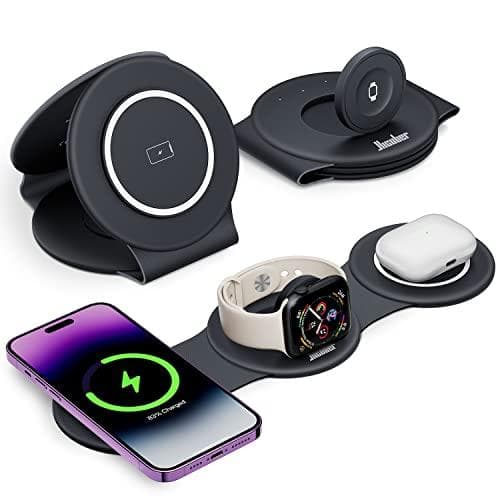 Wireless 3-in-1 Charging Station for Phones, Watches, and AirPods