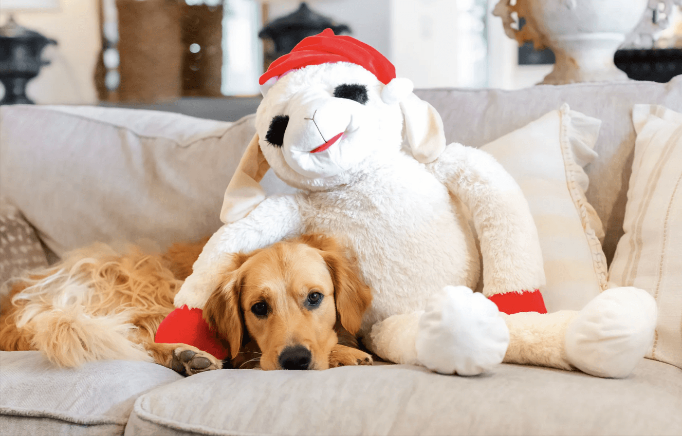 Giant 3-Foot Lamb Chop Plush with Santa Hat - 29% Off