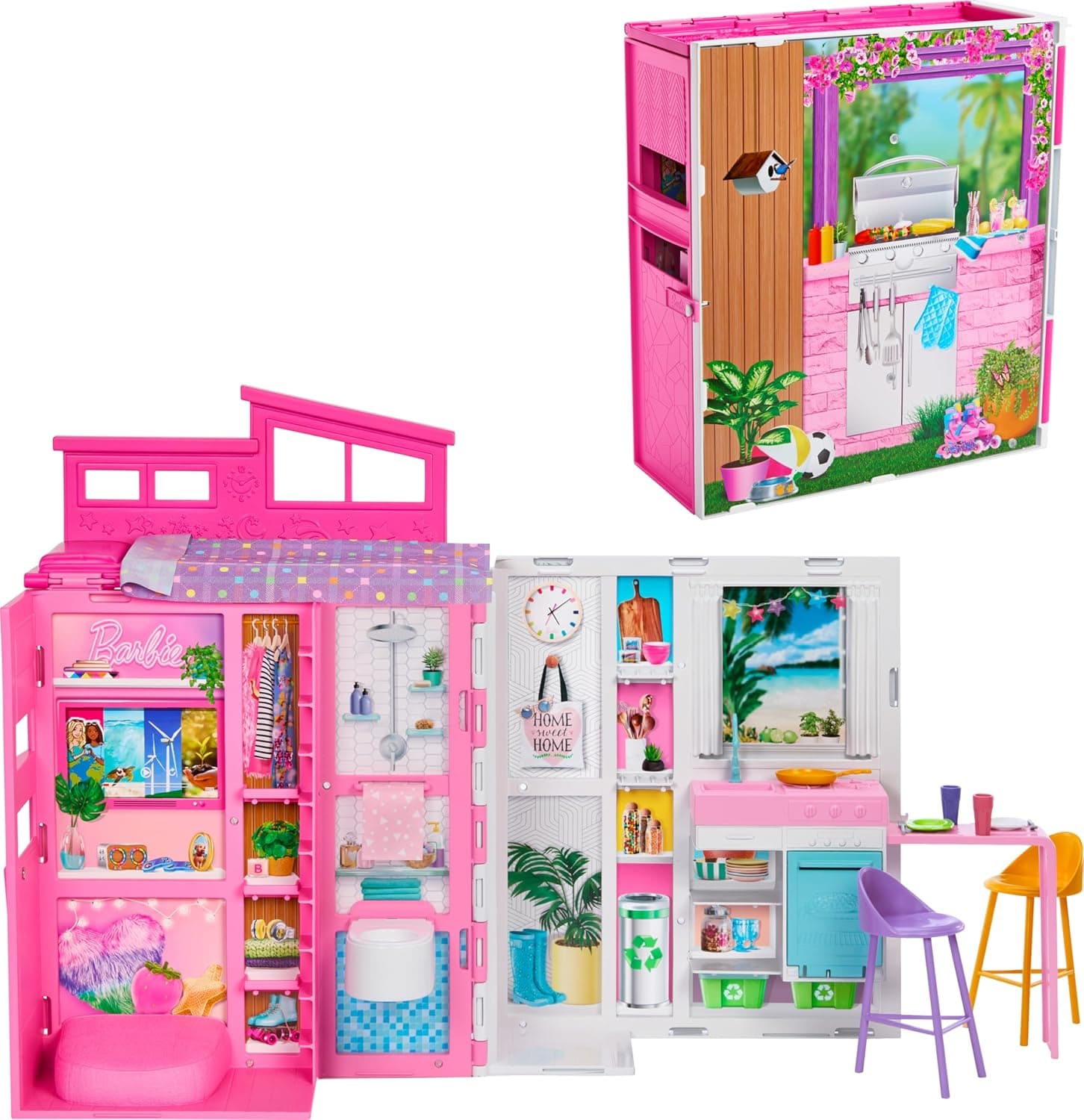 Barbie Dollhouse Playset - Getaway House with 11 Accessories