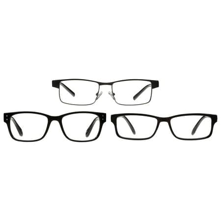 M+ Men's 3-pack Reading Glasses - Oliver/Birch/Frazier +2.00