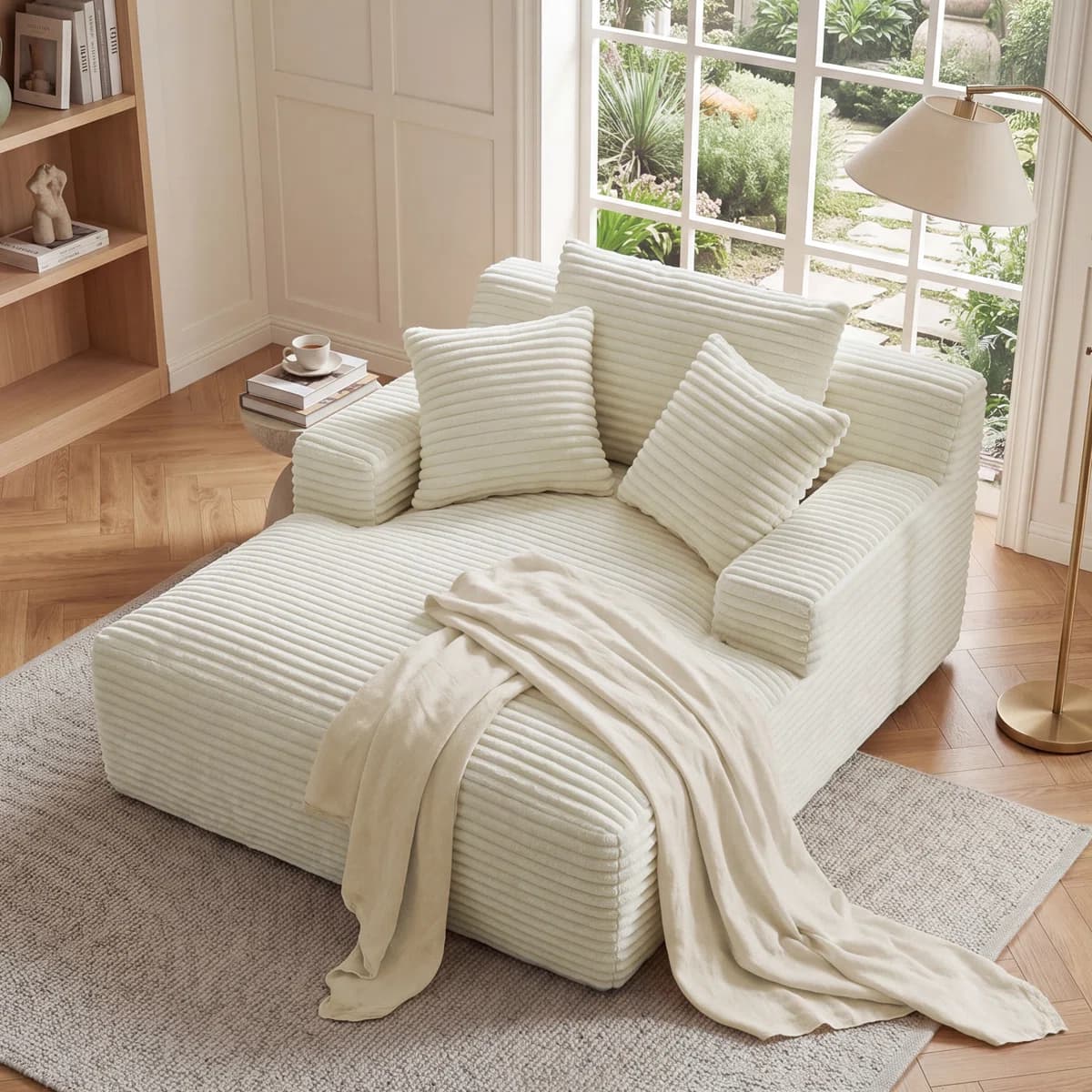 Lounge in Comfort with 75% Off Oversized Corduroy Sofa