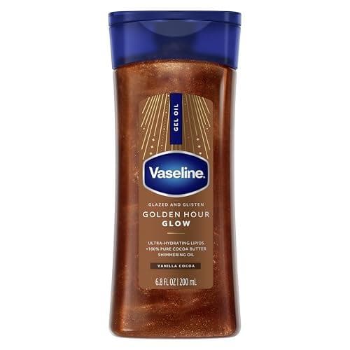 Vaseline Glazed and Glisten Golden Hour Body Gel Oil - 45% Off