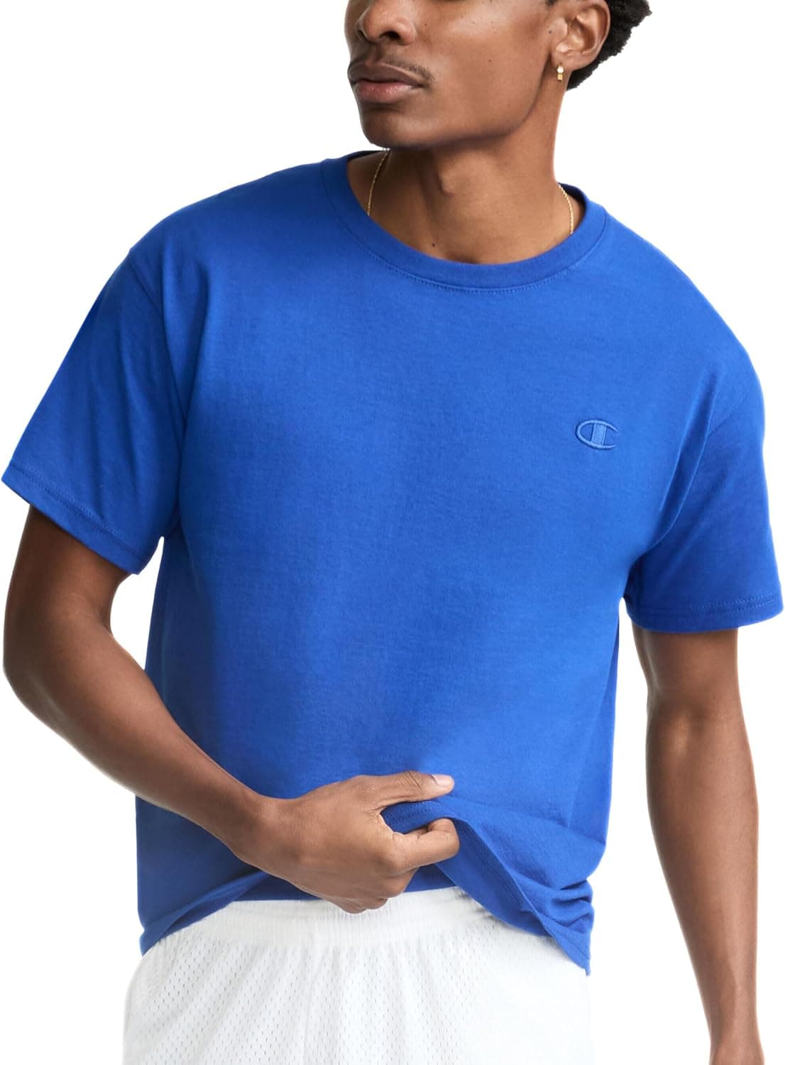 Champion Men's Classic Short Sleeve T-Shirt, Standard Fit, Midweight 100% Cotton, Available in Regular and Big & Tall, Surf the Web, Medium