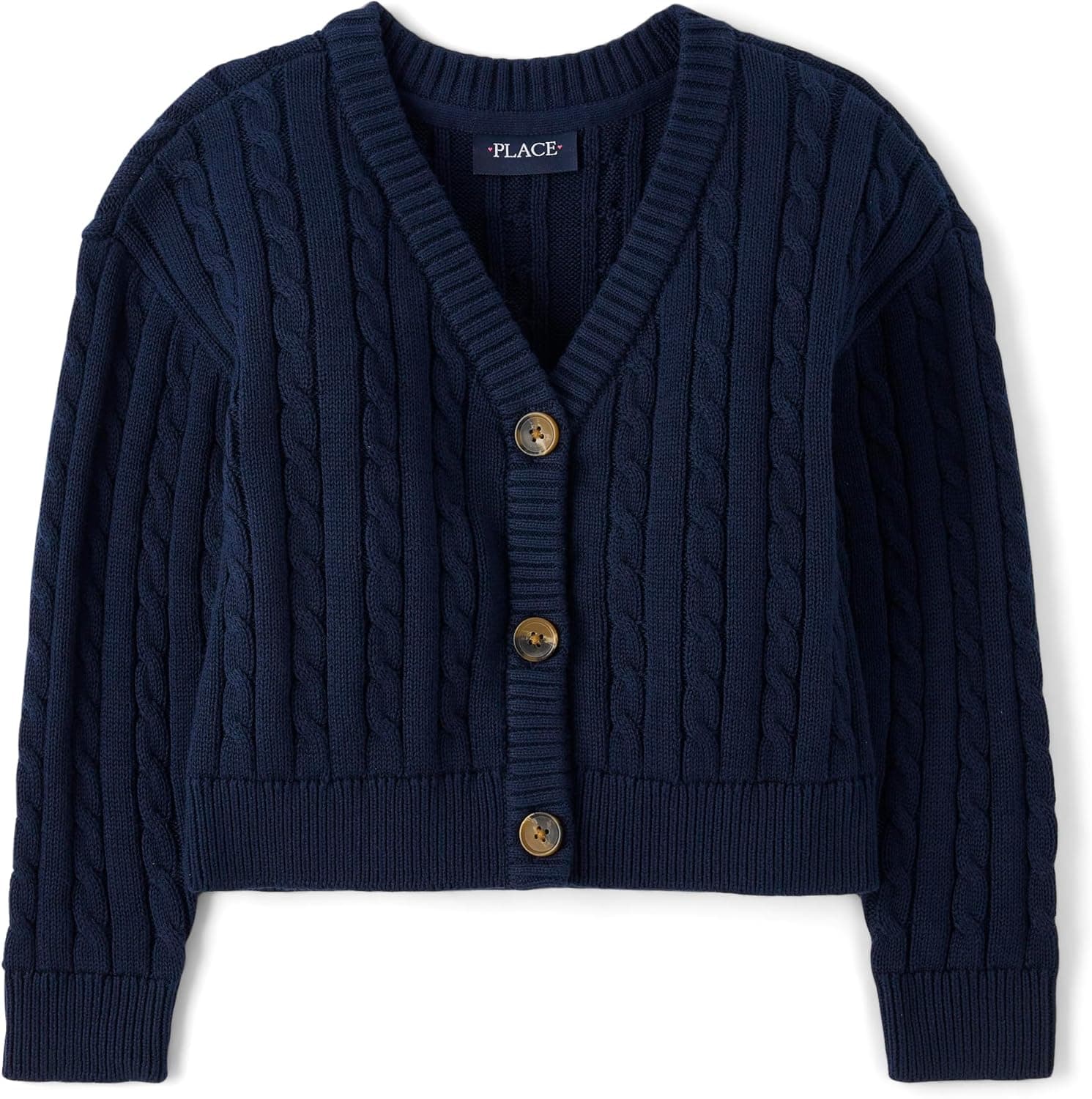 The Children's Place,Girls,Uniform Cardigan Sweater,Navy,Small