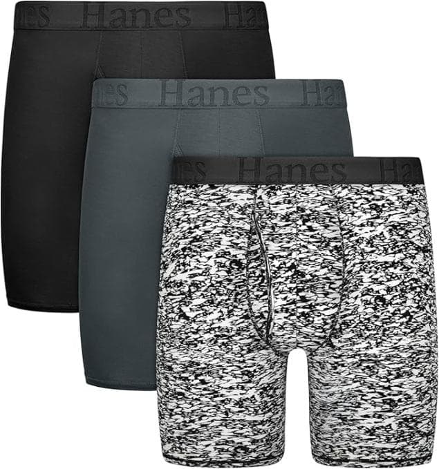 Hanes Supersoft Viscose from Bamboo Men's Boxer Briefs (3-Pack)