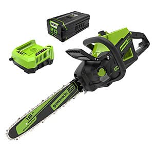 Greenworks 80V Cordless Chainsaw with Battery and Charger - $119 + Free Pickup