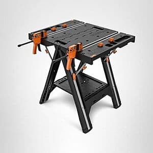 Prime Members: Versatile Worx Pegasus 2-in-1 Folding Work Table & Sawhorse