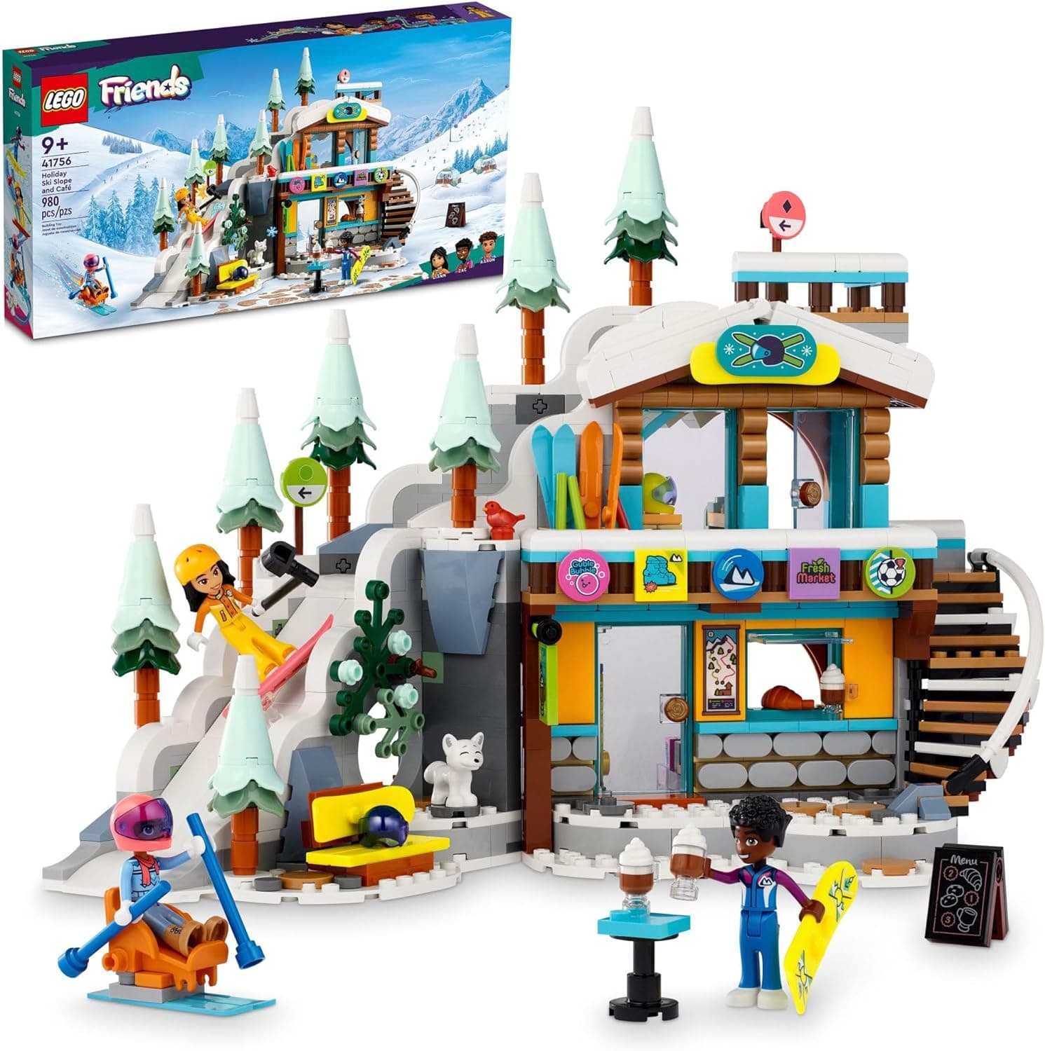 LEGO Friends Holiday Ski Slope and Café Set - Imaginative Playtime
