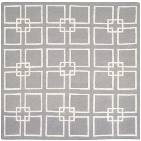 SAFAVIEH Martha Stewart Square Dance Geometric Area Rug, Cement Grey, 9' x 12'