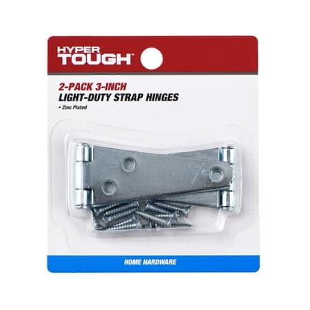 3 in. Light Strap Hinge, Zinc Plated (2 Pack)