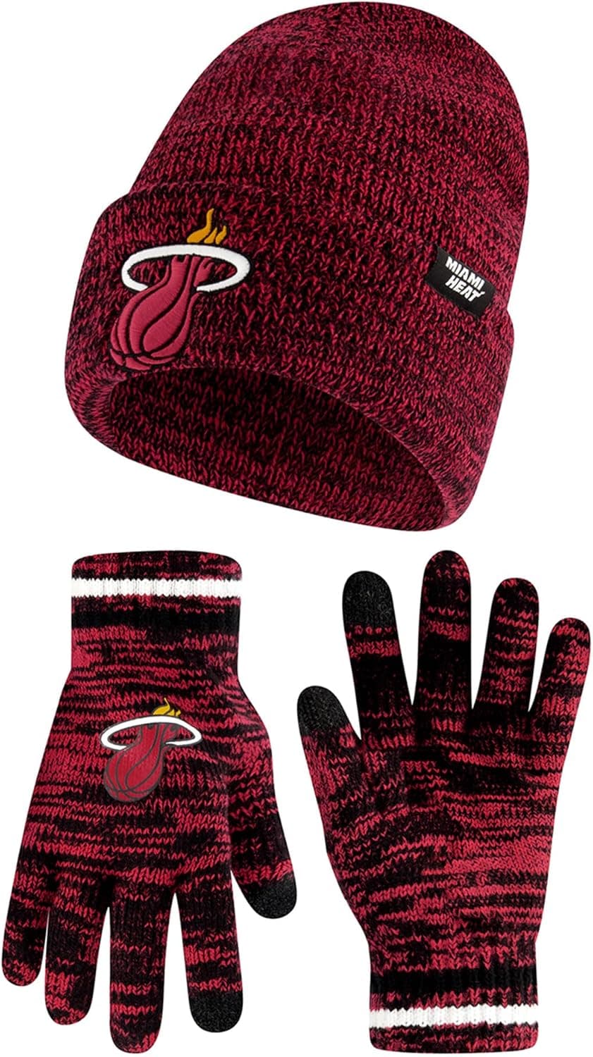 Warm Up with the Official NBA Miami Heat Beanie and Gloves