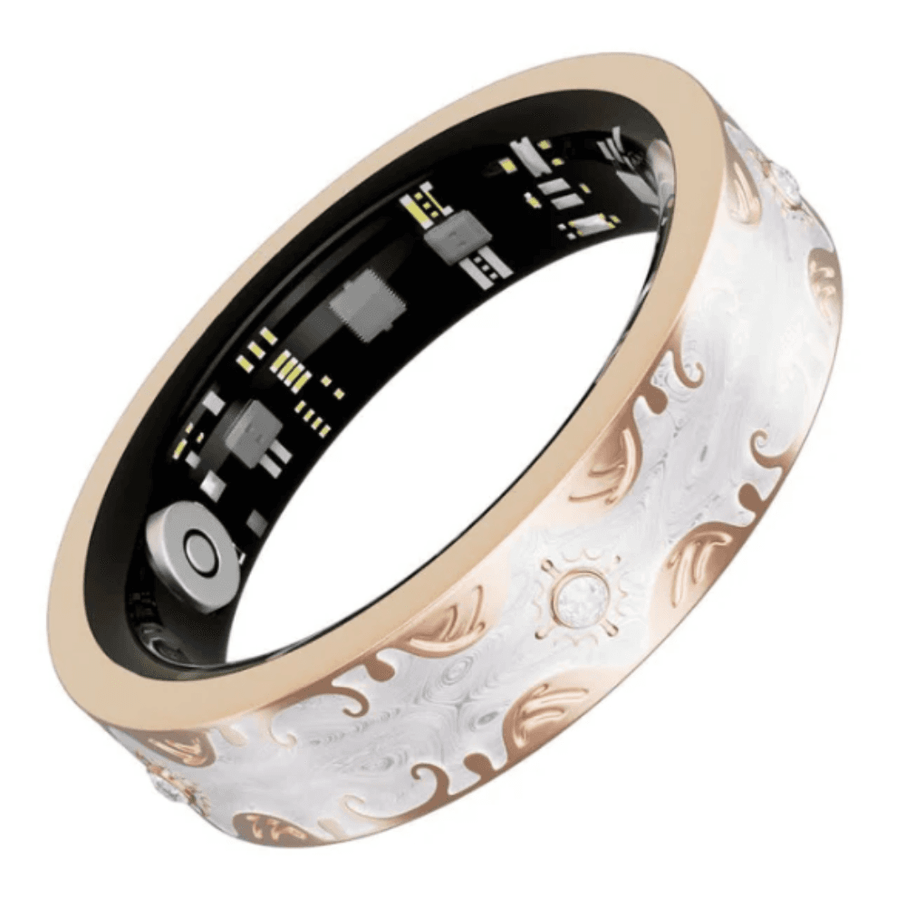 Luxury Carved Smart Health Ring for $28