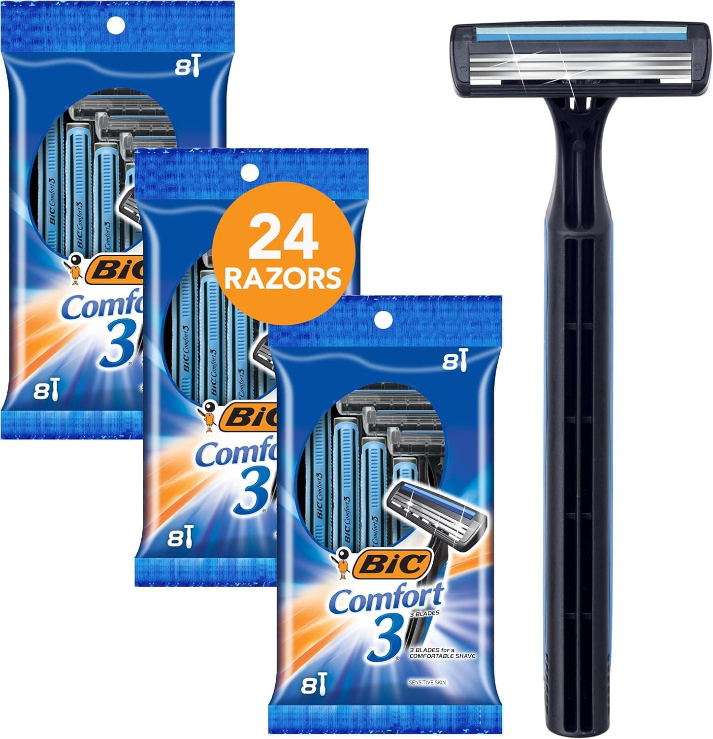 Enjoy a Smooth Shave with BIC Comfort 3 Disposable Razors