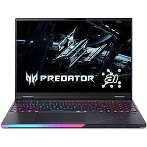 Acer Predator Helios AI Laptop: 16" QHD+, Ultra 9 275HX, RTX 5090, 32GB, 2TB $3000 + Free S&H