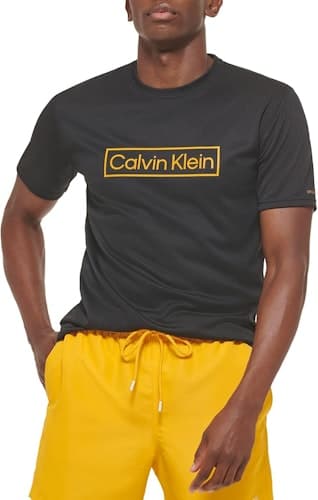 Calvin Klein Men's Light Weight Quick Dry Short Sleeve 40+ UPF T-Shirt