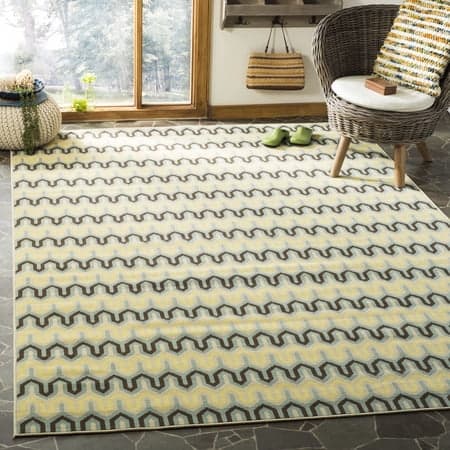 Safavieh Hampton Corina Geometric Indoor/Outdoor Area Rug, Light Blue/Green, 8' x 11'