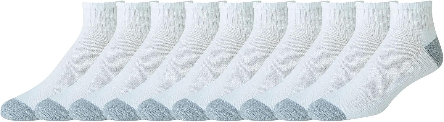 10-Pack Amazon Essentials Men's Cotton Ankle Socks