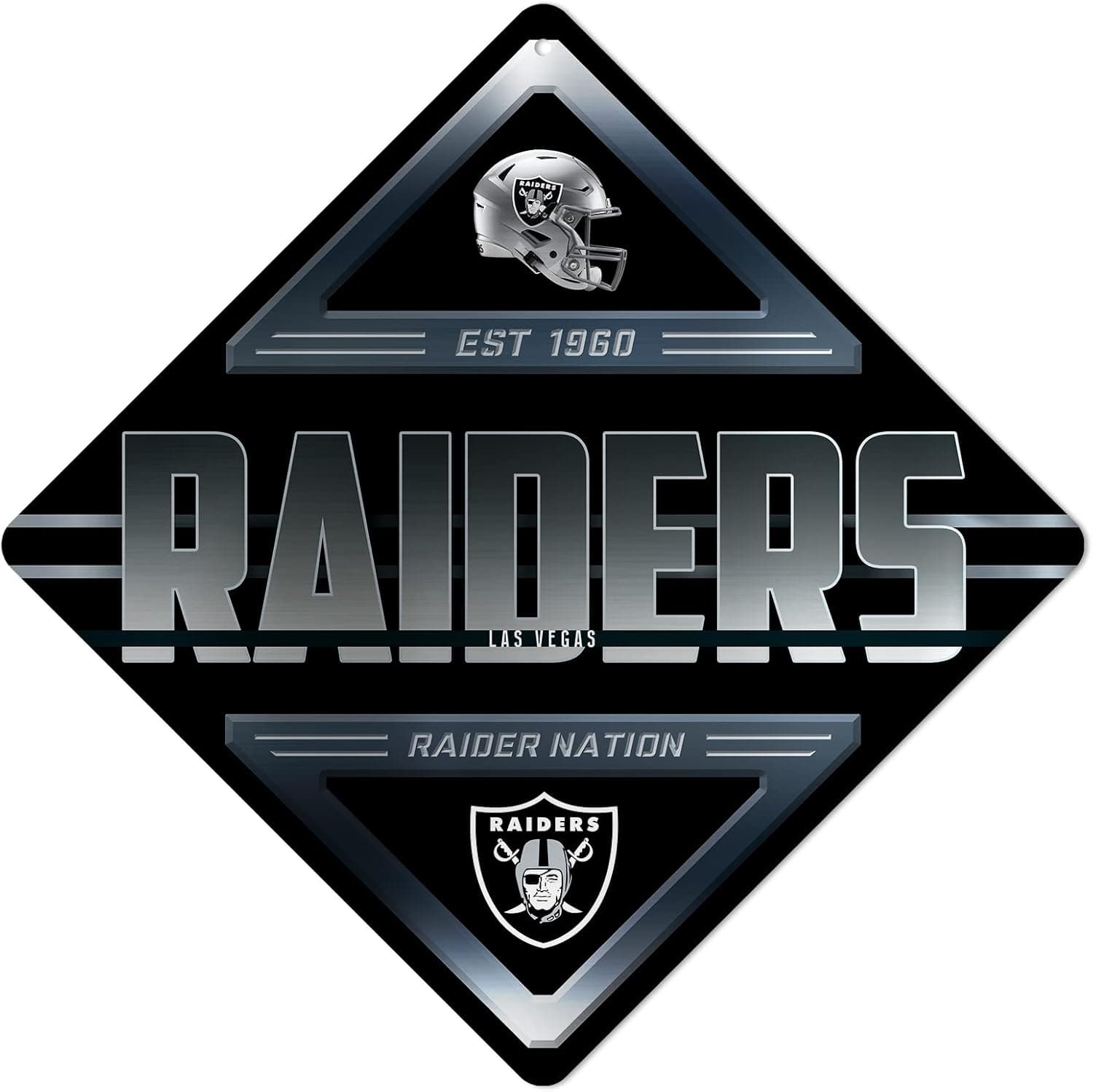 Elevate Your Raiders Pride with NFL Metal Cross Sign