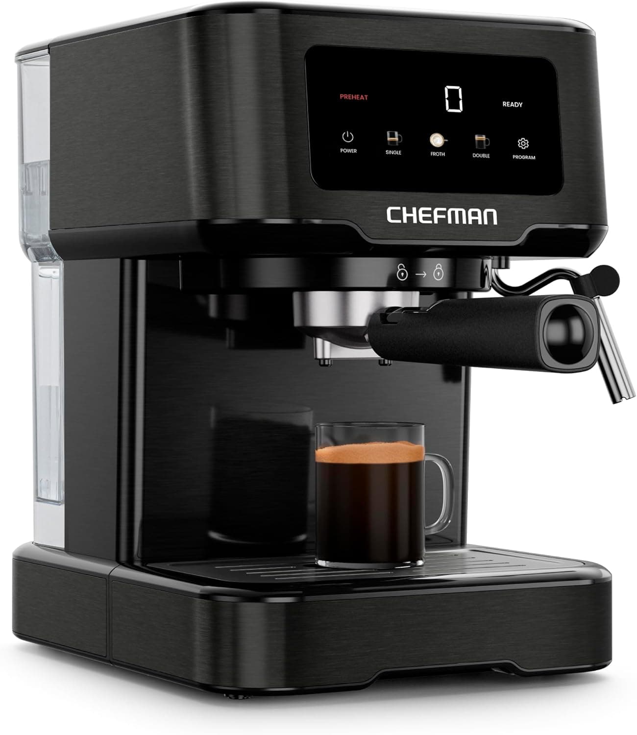 Chefman CraftBrew Espresso Machine - 15-Bar Pump, Digital Controls